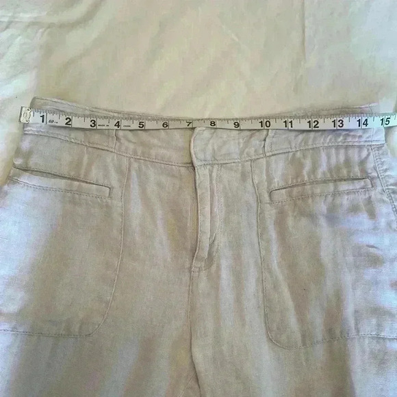 Sanctuary 100% Linen Cream Colored Cropped Pants in Size 25, US Size 2. - Picture 6 of 12
